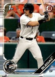 2019 Bowman Draft Base Set J.J. Bleday #BD-150 card