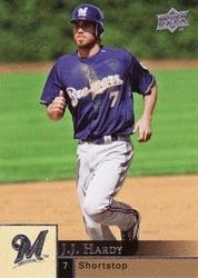 2009 Upper Deck Base Set J.J. Hardy #222 card