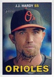 2016 Topps Heritage Base Set J.J. Hardy #212 card