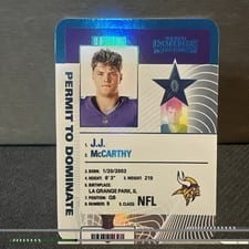 2024 Panini Contenders Permit to Dominate J.J. McCarthy #15 card