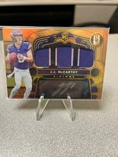 2024 Panini Gold Standard Rookie Jersey Autographs Triple J.J. McCarthy #1 card