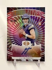 2024 Panini Illusions Superlatives Autographs J.J. McCarthy #1 card