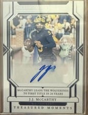 2024 Panini National Treasures Collegiate J.J. McCarthy College Materials Signature #41