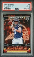 2024 Panini Obsidian Embers J.J. McCarthy #6 card
