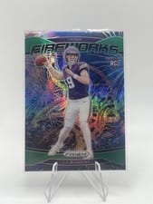 2024 Panini Prizm Fireworks J.J. McCarthy #18 card