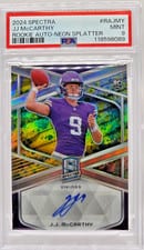2024 Panini Spectra Rookie Autographs J.J. McCarthy #RA-JMY card