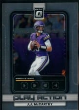 2025 Donruss Optic Play Action J.J. McCarthy #9 card