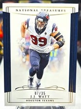 2018 National Treasures J.J. Watt #38 card