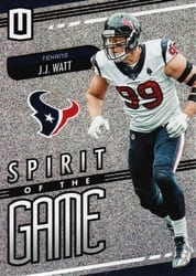 2019 Panini Unparalleled Spirit of the Game J.J. Watt #SG-JW card