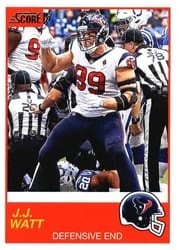 2019 Score Base Set J.J. Watt #48 card