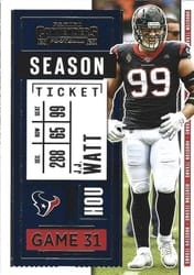 2020 Panini Contenders Base Set J.J. Watt #61 card