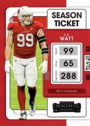 2021 Panini Contenders Base Set J.J. Watt #3 card