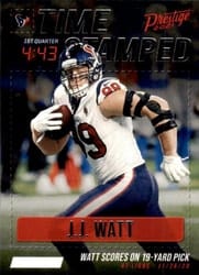 2021 Panini Prestige Time Stamped J.J. Watt #TS-JW card