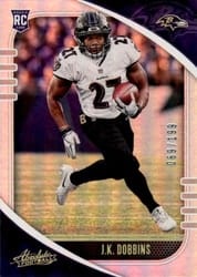 2020 Panini Absolute Base Set J.K. Dobbins #141 card