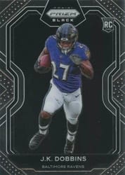 2020 Panini Chronicles Prizm Black J.K. Dobbins #PB-6 card