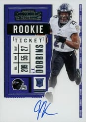 2020 Panini Contenders Base Set J.K. Dobbins #123 card