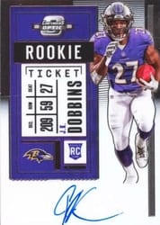 2020 Panini Contenders Optic Base Set J.K. Dobbins #123 card