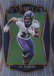 2020 Panini Select Base Set J.K. Dobbins #152 card