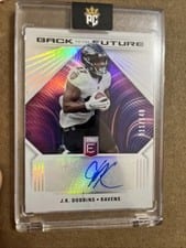 2022 Donruss Elite Back to the Future Signatures J.K. Dobbins #BFS-JK card