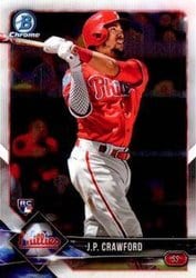 2018 Bowman Chrome Base Set J.P. Crawford #65 card