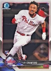 2018 Bowman Chrome Base Set J.P. Crawford #65b card