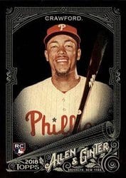 2018 Topps Allen & Ginter X Base Set J.P. Crawford #127 card