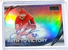 2025-26 O-Pee-Chee Platinum Path to Victory Rainbow Auto J.T. Compher #PV-10 card