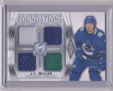 2020-21 Upper Deck The Cup Foundations Quad Jersey J.T. Miller #F-JM card