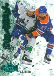 2022-23 SkyBox Metal Universe Jarring J.T. Miller #JR-16 card