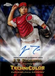 2023 Topps Chrome In Technicolor Autographs J.T. Realmuto #TTA-JR card