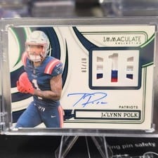 2024 Panini Immaculate Collection Immaculate Numbers Rookie Patch Autographs Ja'Lynn Polk #18 card