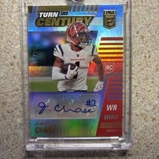 2021 Panini Chronicles Turn of the Century Autographs Ja'Marr Chase #TOC-JCH card