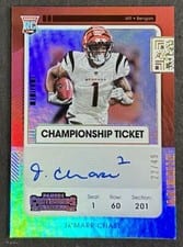 Ja'Marr Chase 2021 Panini Contenders #105 Autograph