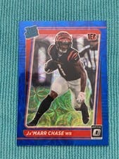 2021 Panini Donruss Optic Ja'Marr Chase Blue Scope #207 card