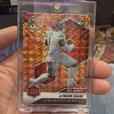 2021 Panini Mosaic Ja'Marr Chase Reactive Orange Mosaic #247 card