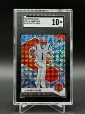 2021 Panini Mosaic Ja'Marr Chase Reactive Blue Mosaic #307 card