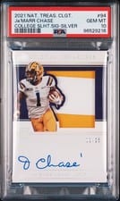 Ja'Marr Chase 2021 Panini National Treasures Collegiate card
