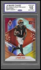 2021 Panini Phoenix Ja'Marr Chase Fire Burst #105 card