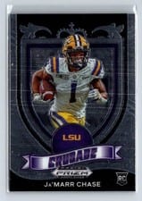 2021 Panini Prizm Draft Picks Ja'Marr Chase Blue Circles Prizm #162 card