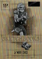 2022 Panini Playbook Sketchbooks Ja'Marr Chase #16 card