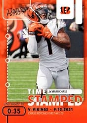 2022 Panini Prestige Time Stamped Ja'Marr Chase #TS-9 card
