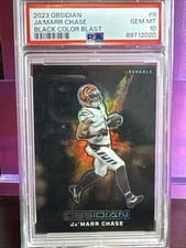 Ja'Marr Chase 2023 Panini Obsidian Black Color Blast card