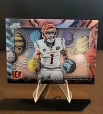 Ja'Marr Chase 2025 Topps Cosmic Chrome Planetarium card
