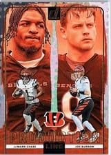 2024 Donruss Production Line Ja'Marr Chase / Joe Burrow #13 card