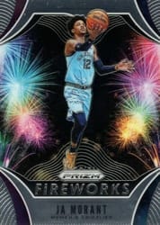 2019-20 Panini Prizm Fireworks Ja Morant #28 card