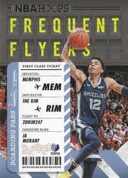 2020-21 Hoops Frequent Flyers Ja Morant #7 card