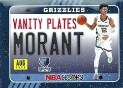 2020-21 Hoops Winter Vanity Plates Ja Morant #2 card