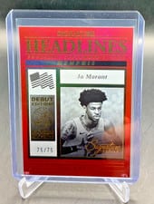 2025-26 Panini Signature Series Signature Headlines Ja Morant #19 card