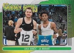 2020-21 Hoops Jersey Swap Ja Morant / Luka Doncic #7 card