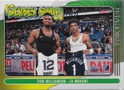 2020-21 Hoops Jersey Swap Ja Morant / Zion Williamson #10 card